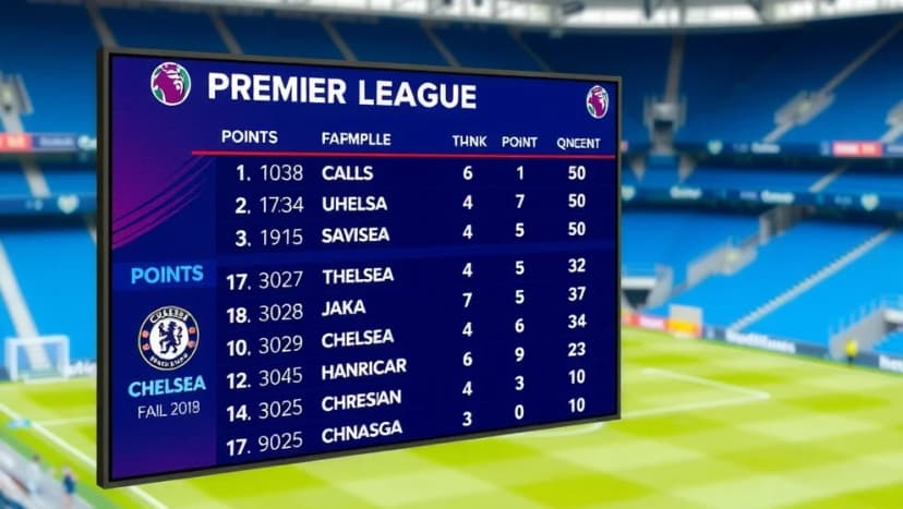 Poängställning i Chelsea genom tiderna